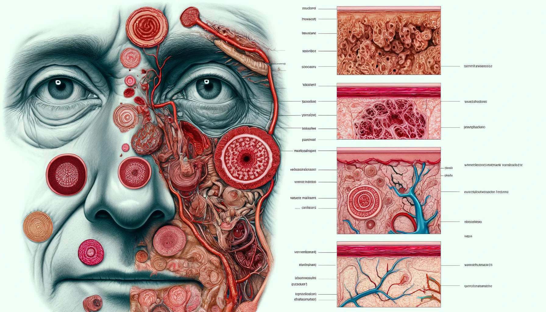 DALL·E-2024-04-27-20.54.37-A-detailed-medical-illustration-showing-various-types-of-vascular-anomalies-and-tumors-including-hemangiomas-venous-malformations-and-arteriovenous