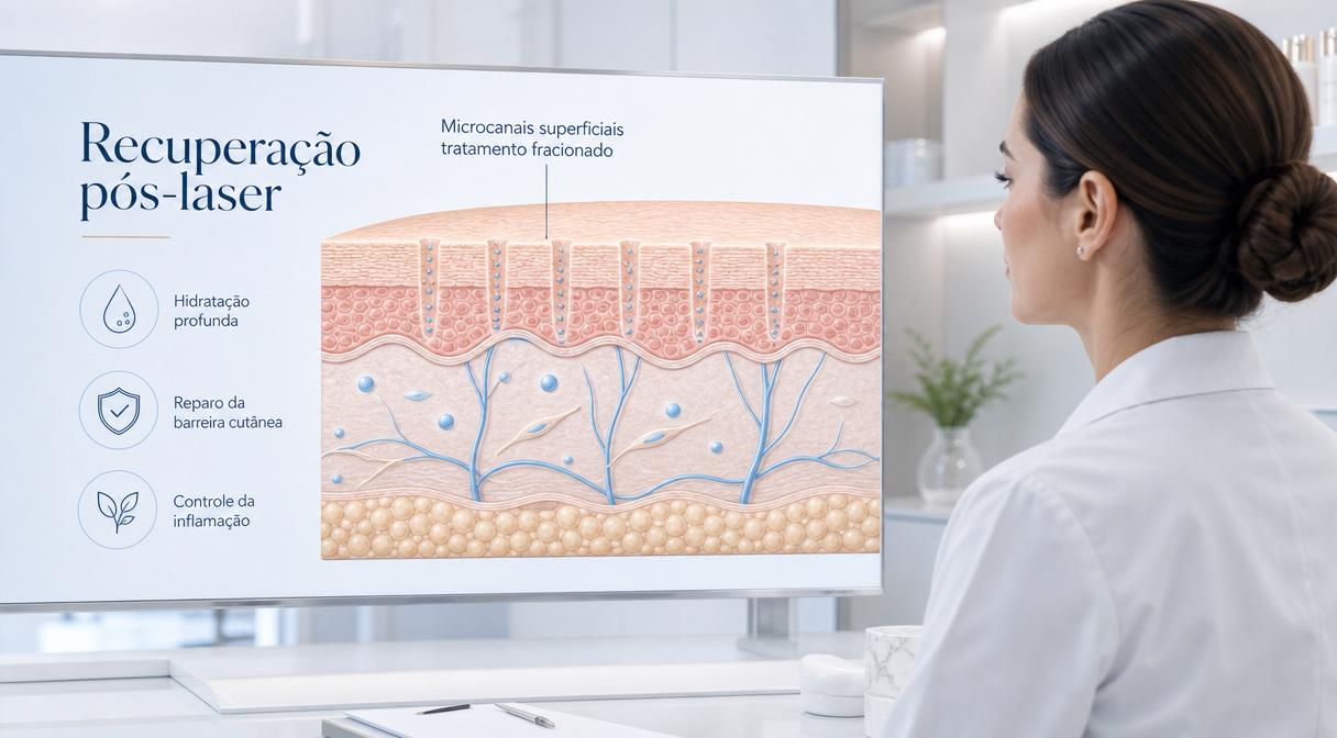 exossomos pós-laser aplicados no cuidado da pele após procedimento